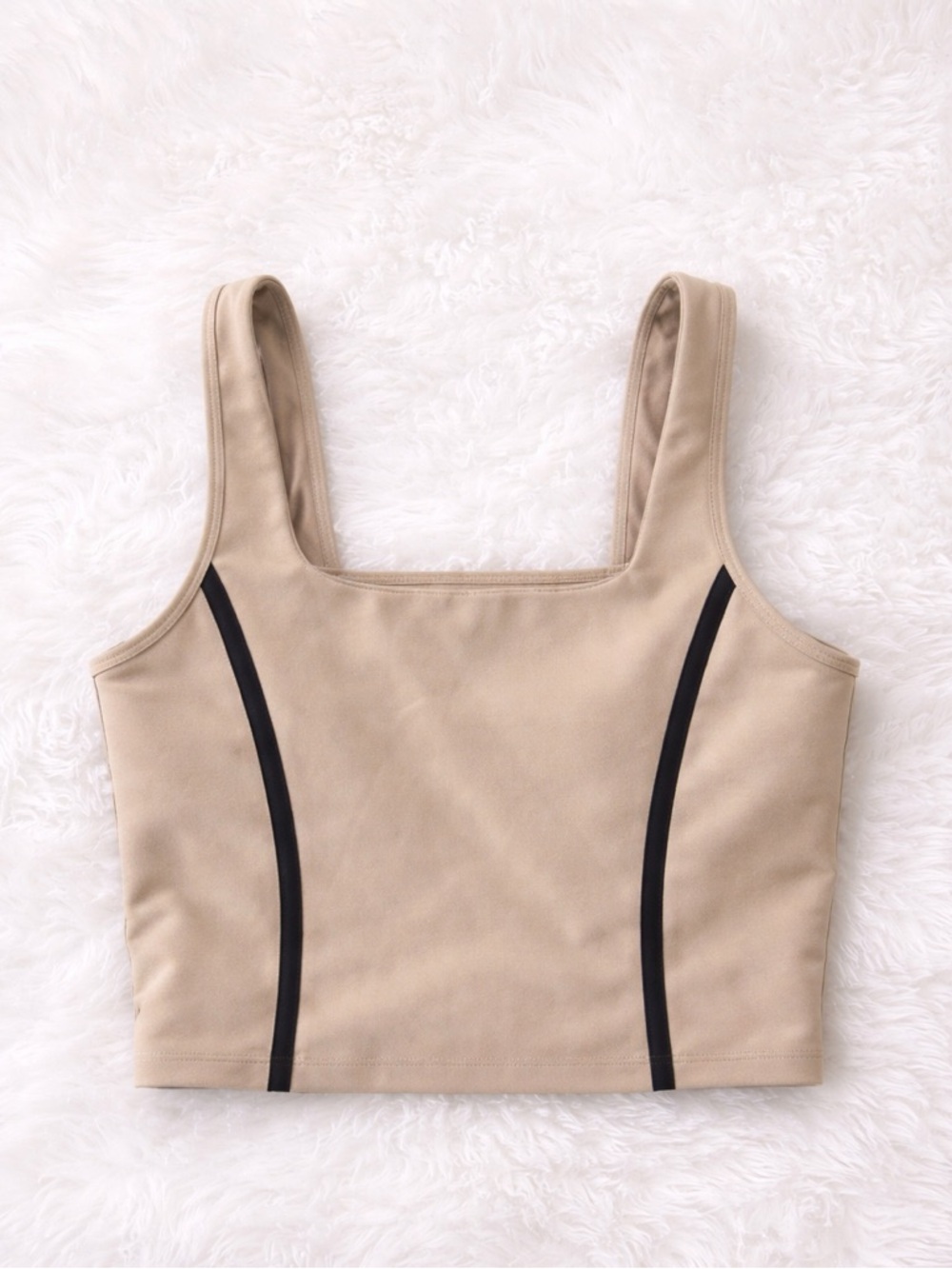 Abercrombie YPB Curve Love Shirt Beige Active Top Size S